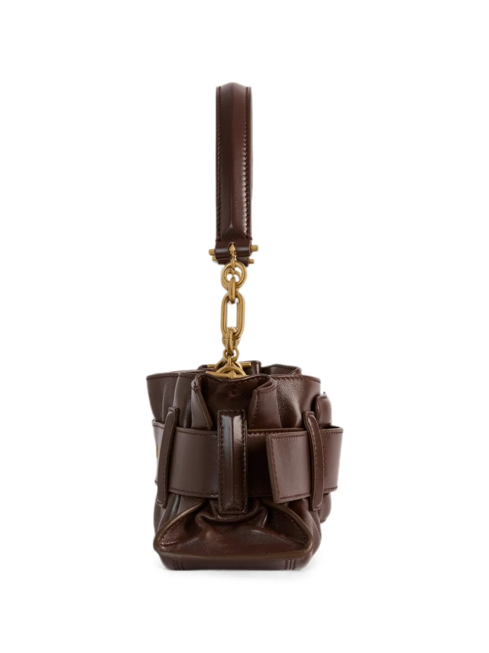 Balmain Kleine Anthem tas van glad leer Bruin