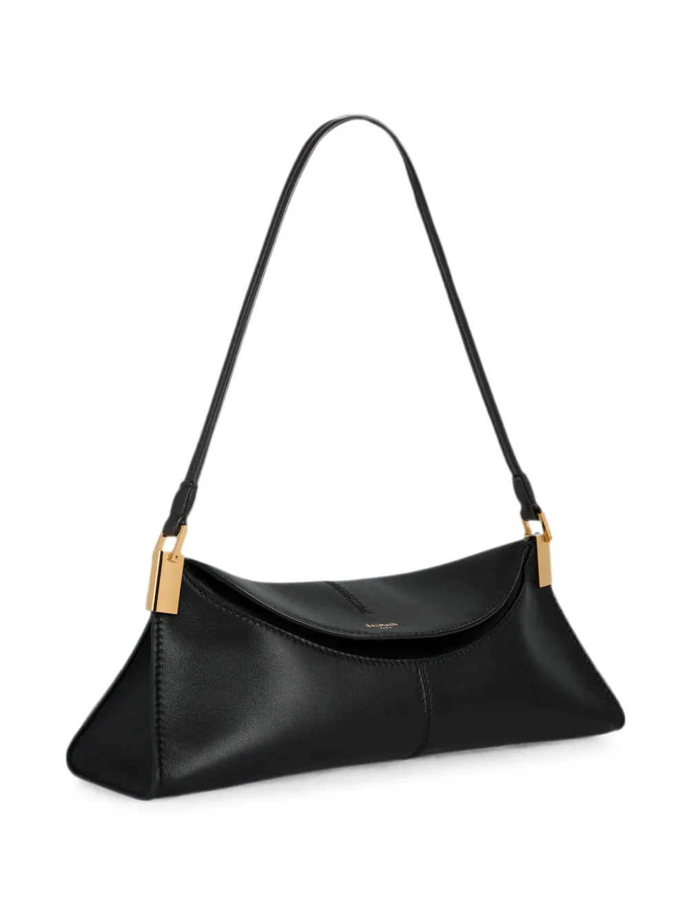 Balmain 64-83 kleine tas van glad leer Zwart