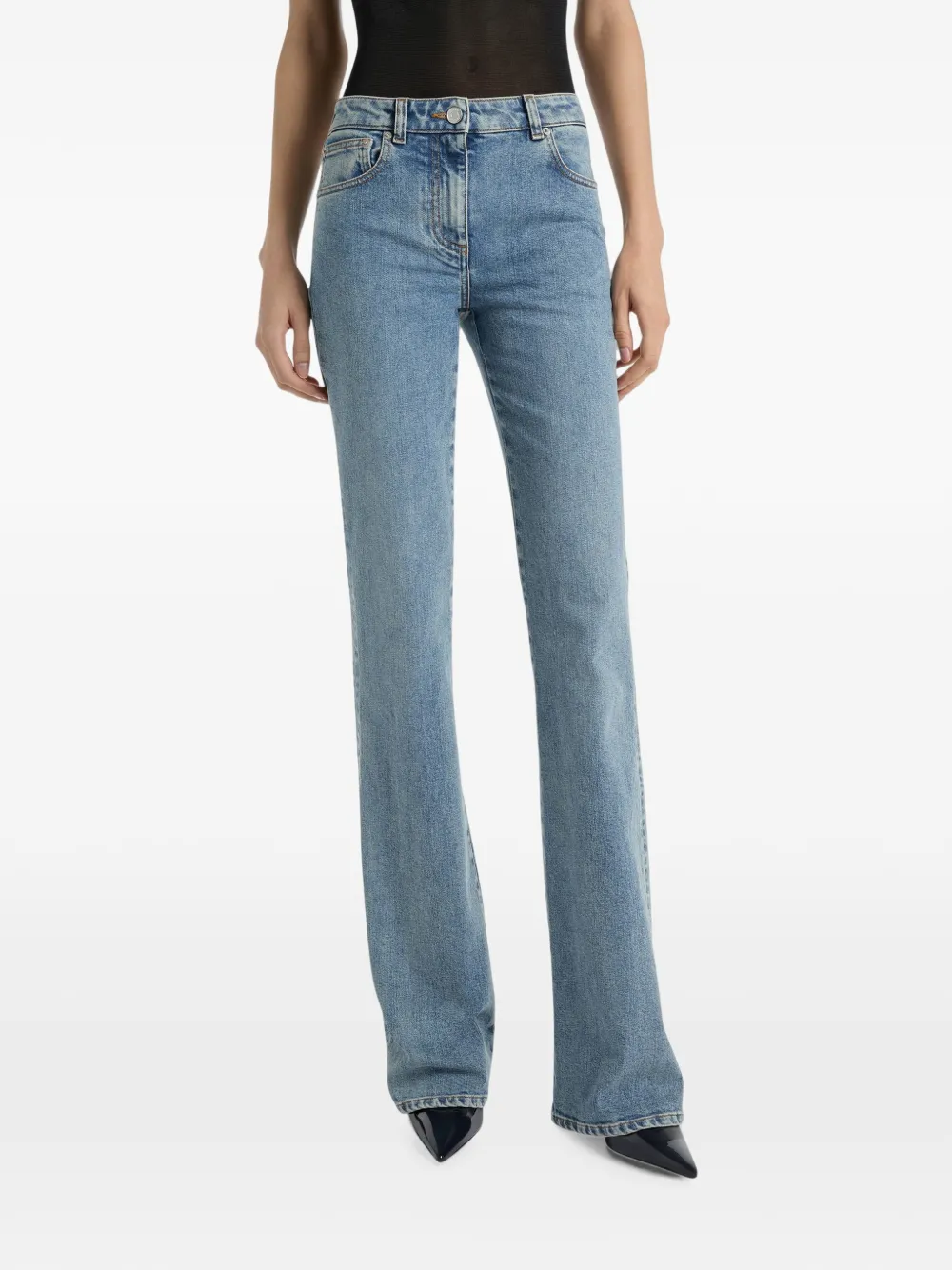 Balmain Bootcut denim jeans met vervaagd effect Blauw