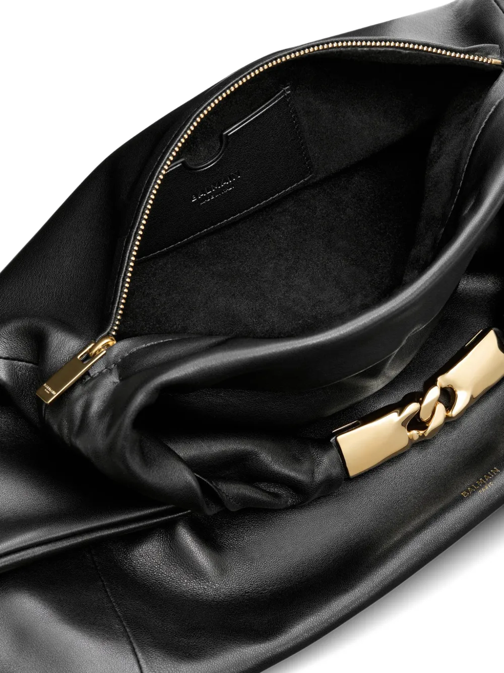 Balmain Medium Dinner At 8 tas van glad leer Zwart