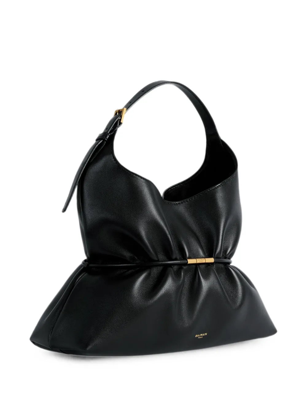 Balmain Medium Sphynx tas van glad leer Zwart