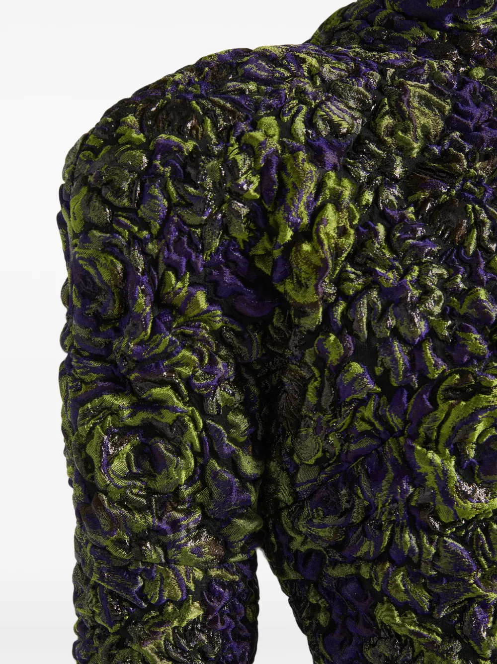 Balmain Cloqué jurk met jacquard Groen