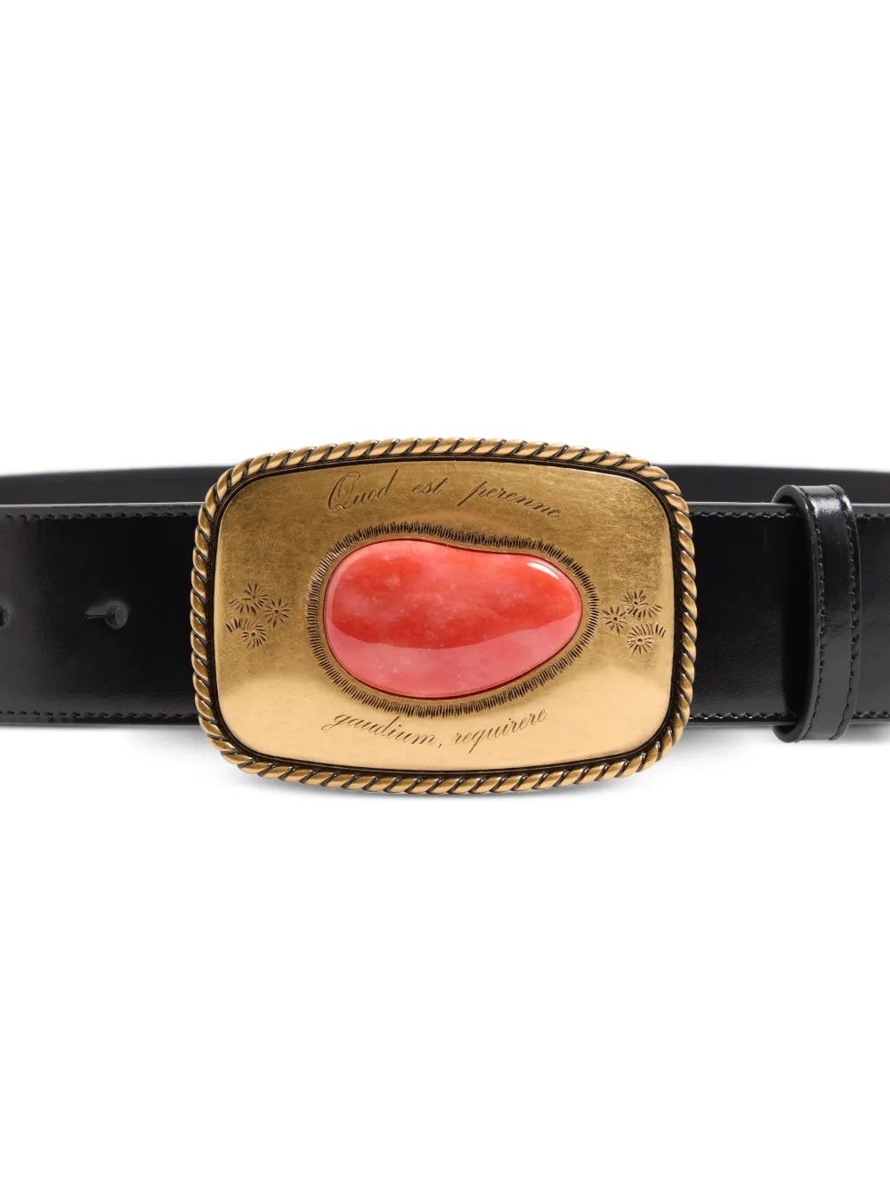 Valentino Garavani Gaudium riem van glanzend kalfsleer 40 mm Zwart