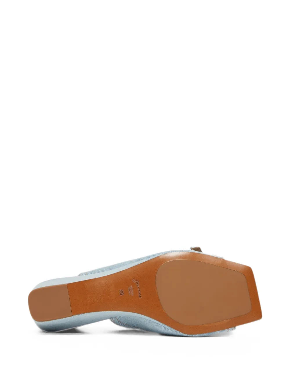 GANNI buckle-detail wedge sandals Blauw