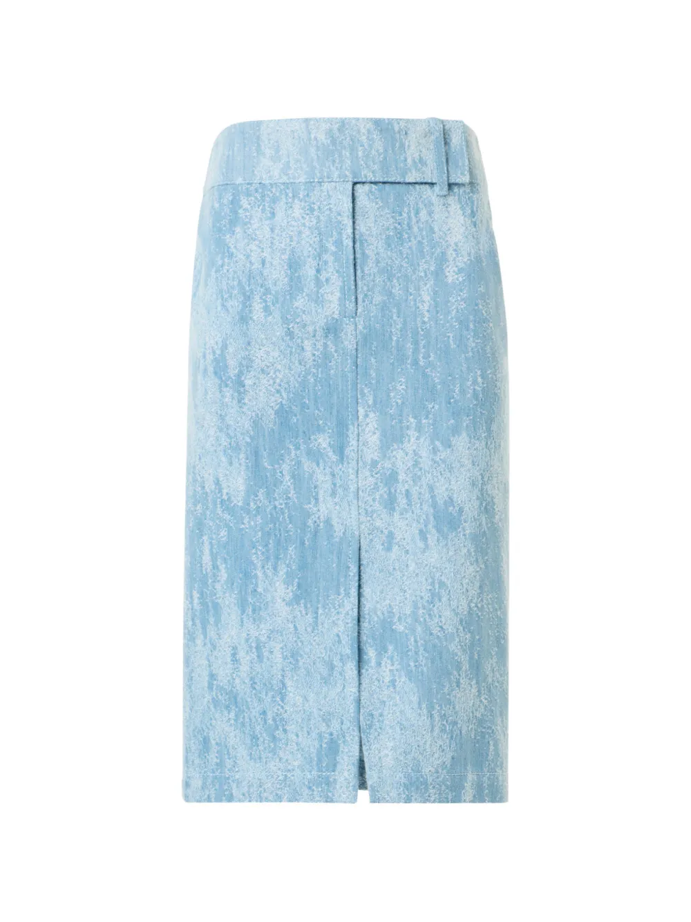 Akris Punto Jacquard textured front-slit midi skirt - Blu