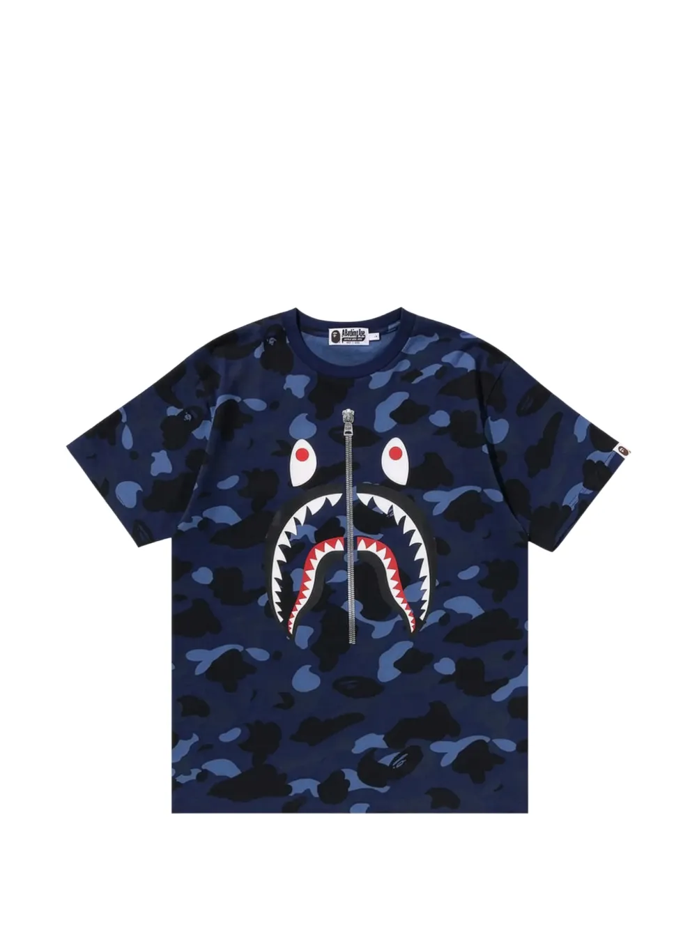 A BATHING APE® T-shirt Color Camo Shark - Blu