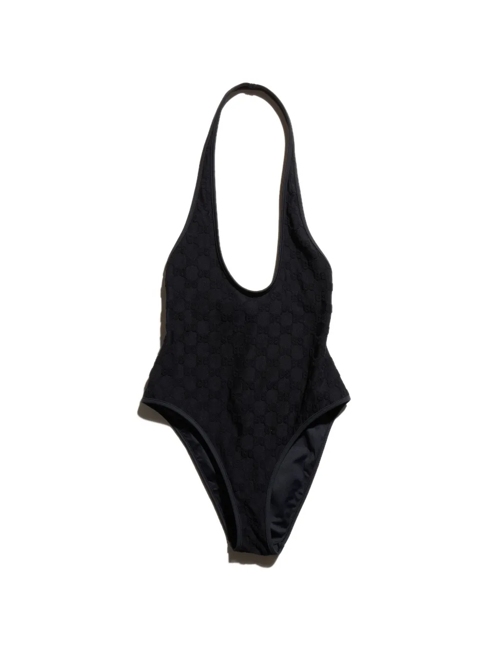 Gucci Badpak met halternek en GG-patroon Zwart