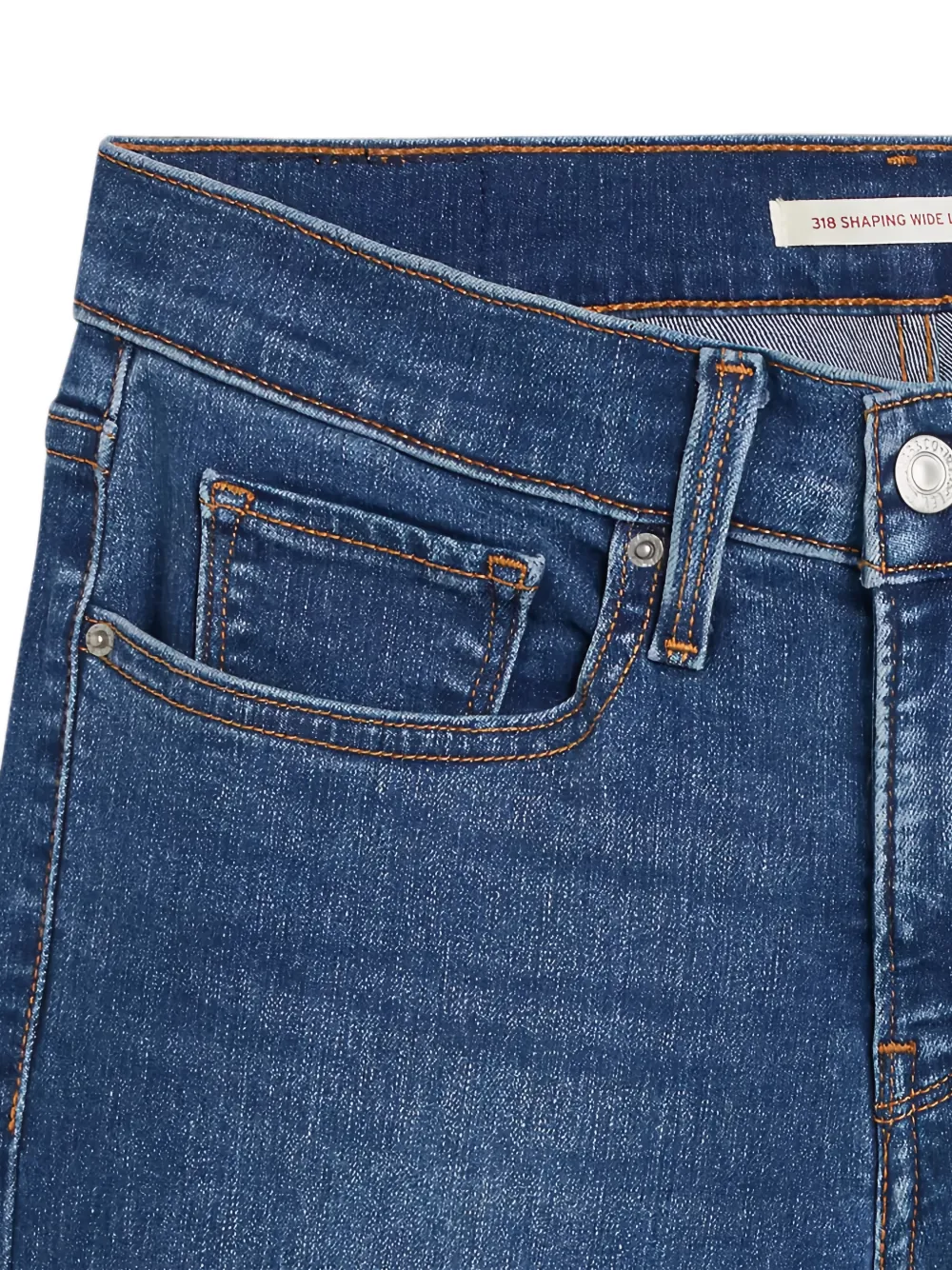 Levi's 318 Shaping jeans met wijde pijpen Blauw