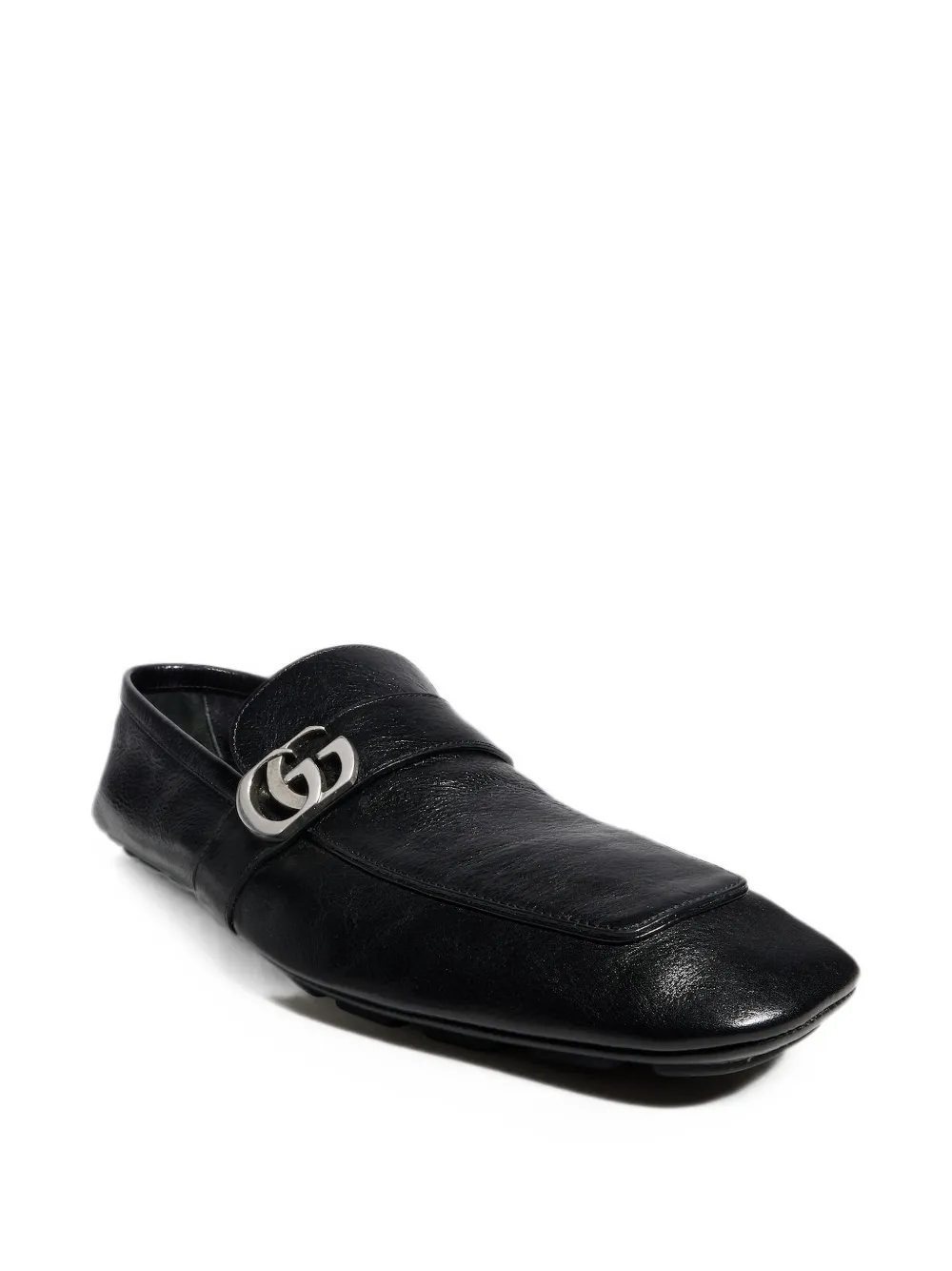 Gucci Double G leather loafers Zwart
