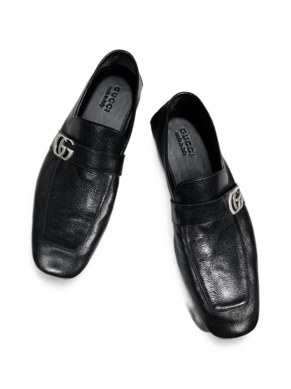Gucci Double G leather loafers Zwart