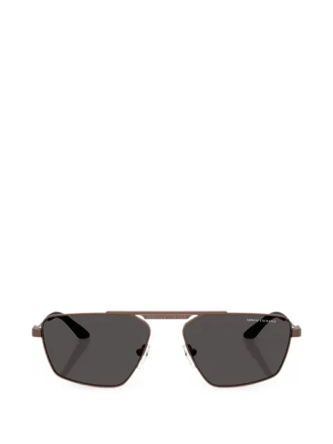 Armani Exchange geometric-frame double-bridge sunglasses