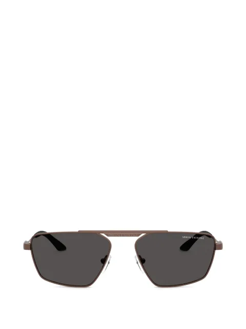 Armani Exchange geometric-frame double-bridge sunglasses