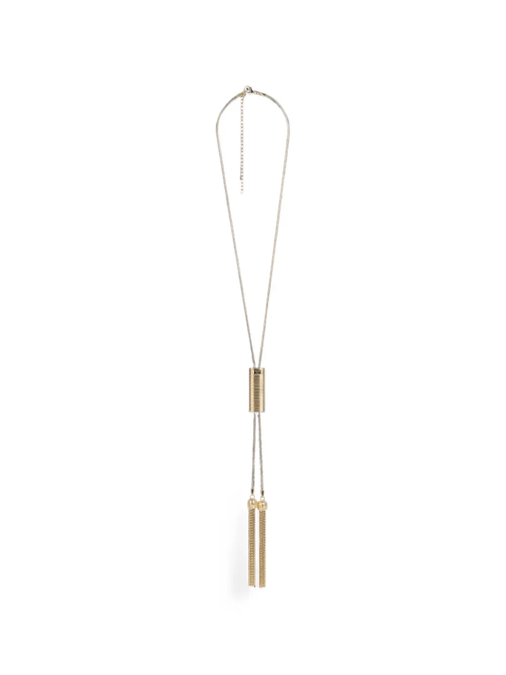 Balmain Collana lunga in ottone con nappa - Oro
