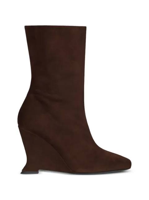 Balmain wedge ankle boots in suede