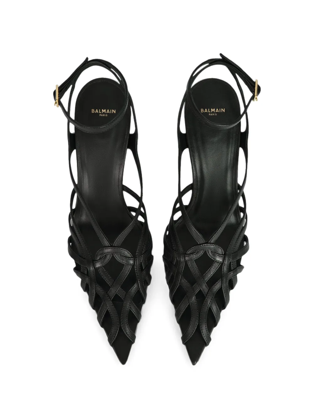 Balmain Sandalen van glad leer Zwart