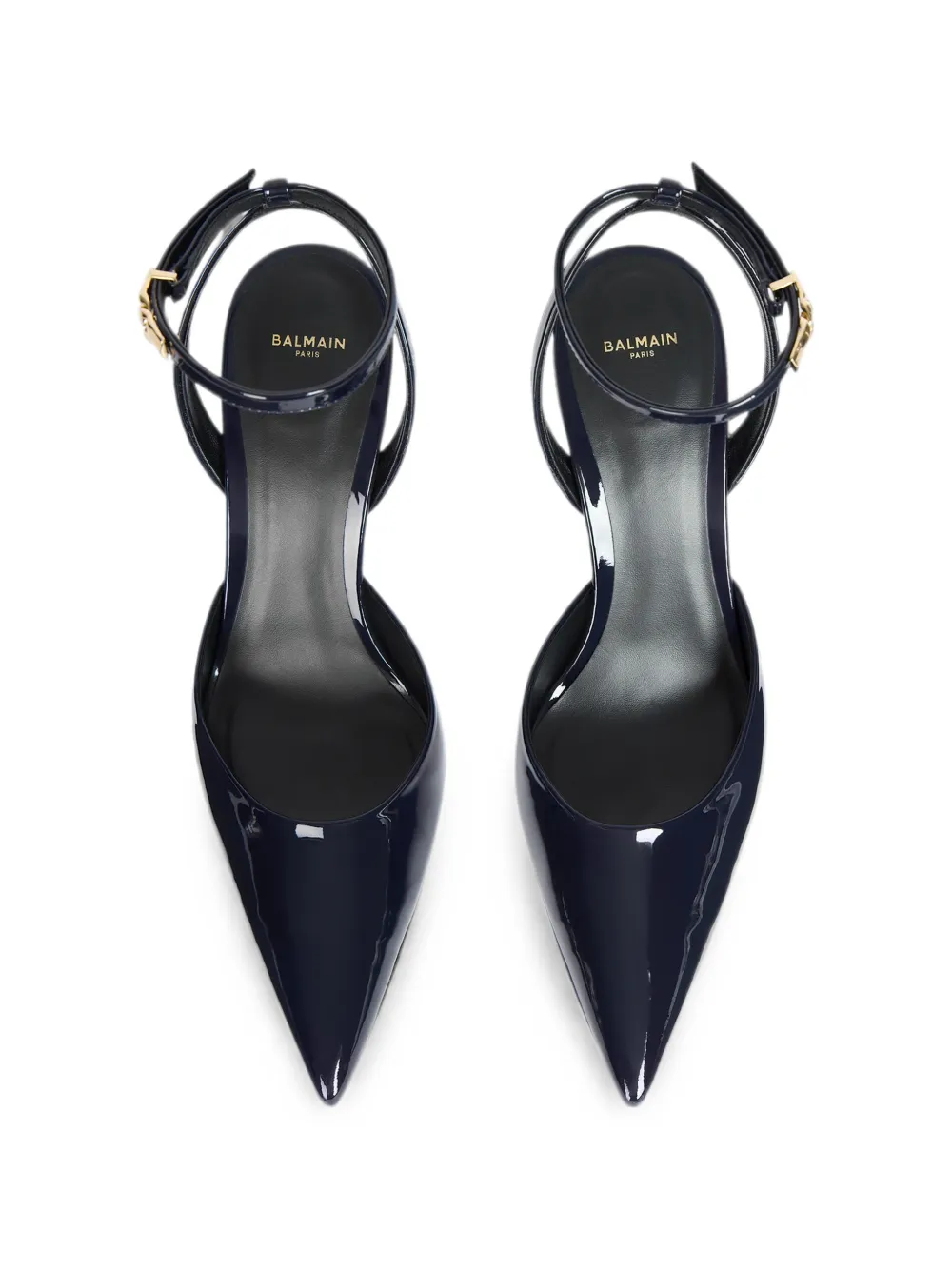 Balmain Lakleren pumps met bandjes Blauw