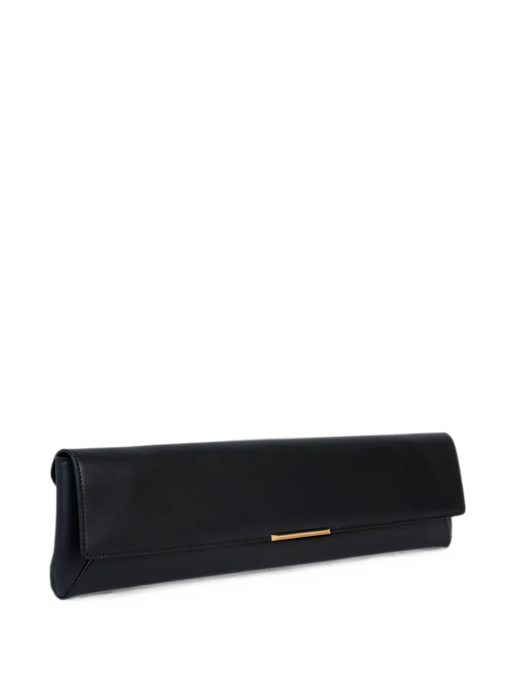 Balmain Lange clutch van glad leer Zwart