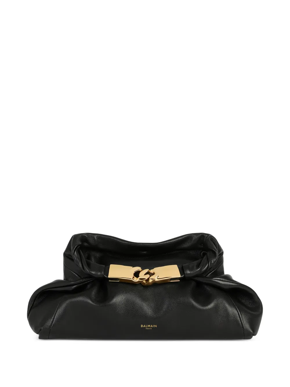 Balmain Kleine Dinner at 8 Tasche aus glattem Leder - Schwarz