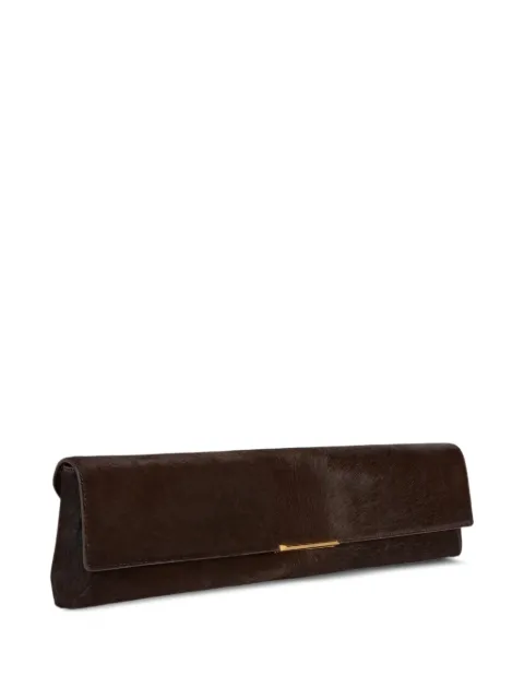 Balmain long clutch bag in pony-effect leather
