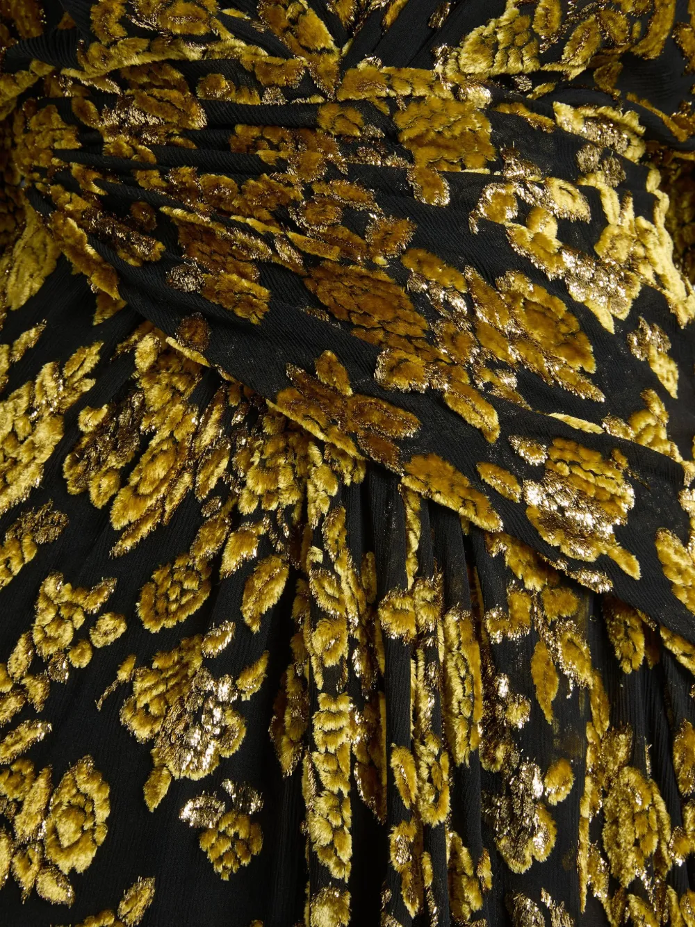 Balmain Fluwelen maxi-jurk met jacquard Goud