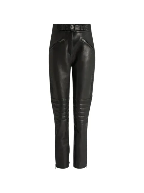 Balmain lambskin biker trousers