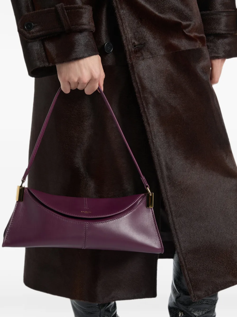Balmain 64-83 kleine tas van glad leer Paars