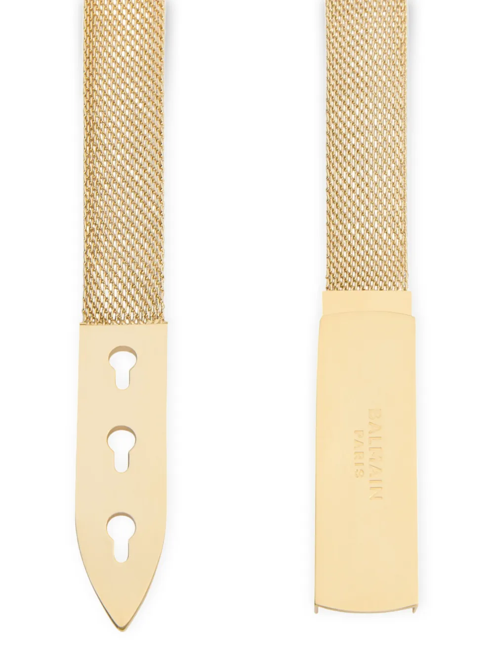 Balmain Gevlochten messing riem Goud