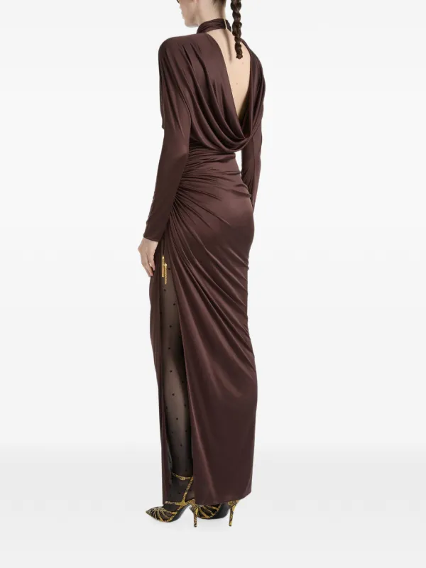 mini brown dress long sleeve Twylar Velvet Sky Blue And White Size:XLarge (107cm) women's top or dress it up