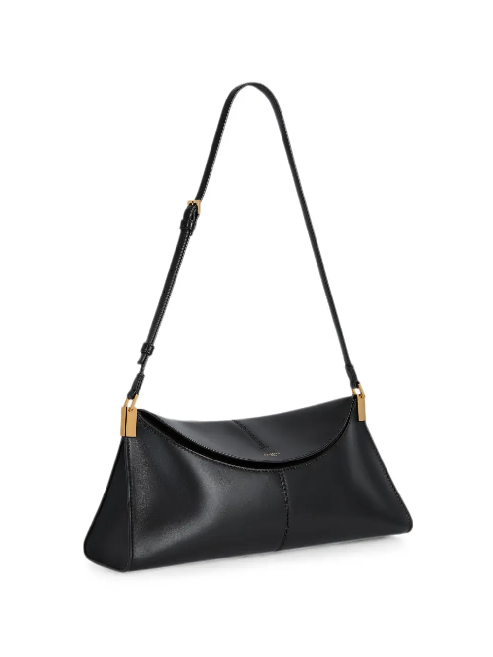 Balmain 64-83 medium tas van glad leer Zwart