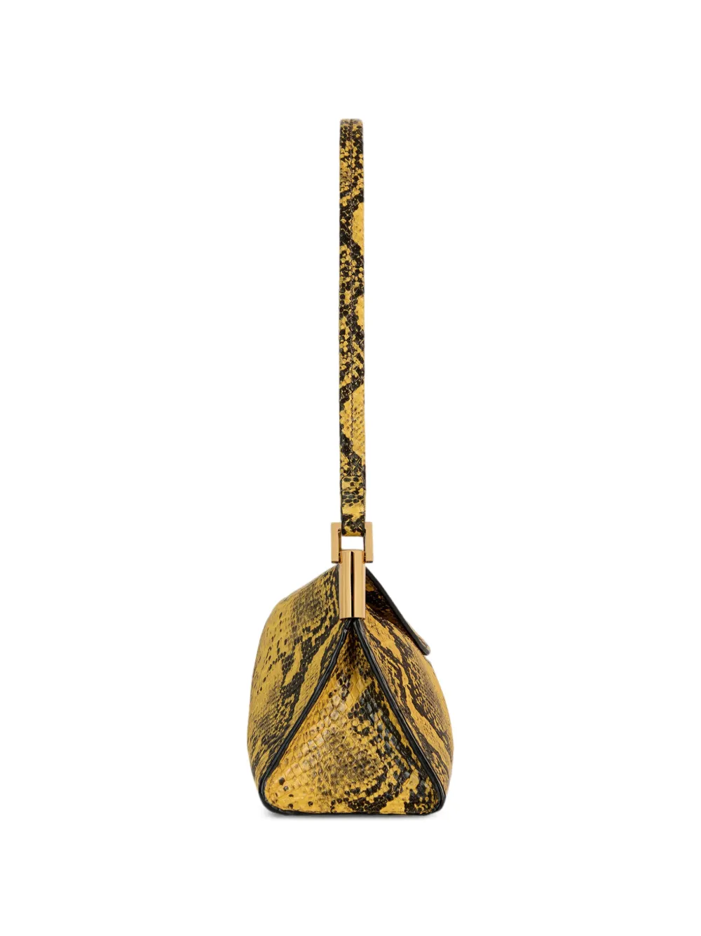 Balmain 64-83 Small Bag in Python-effect Leather in Yellow, view 5