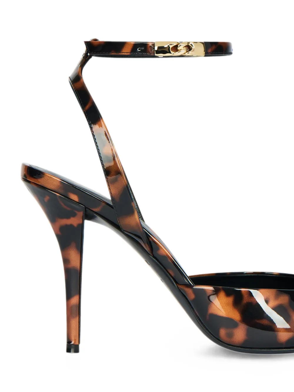 Balmain Lakleren pumps met print Bruin