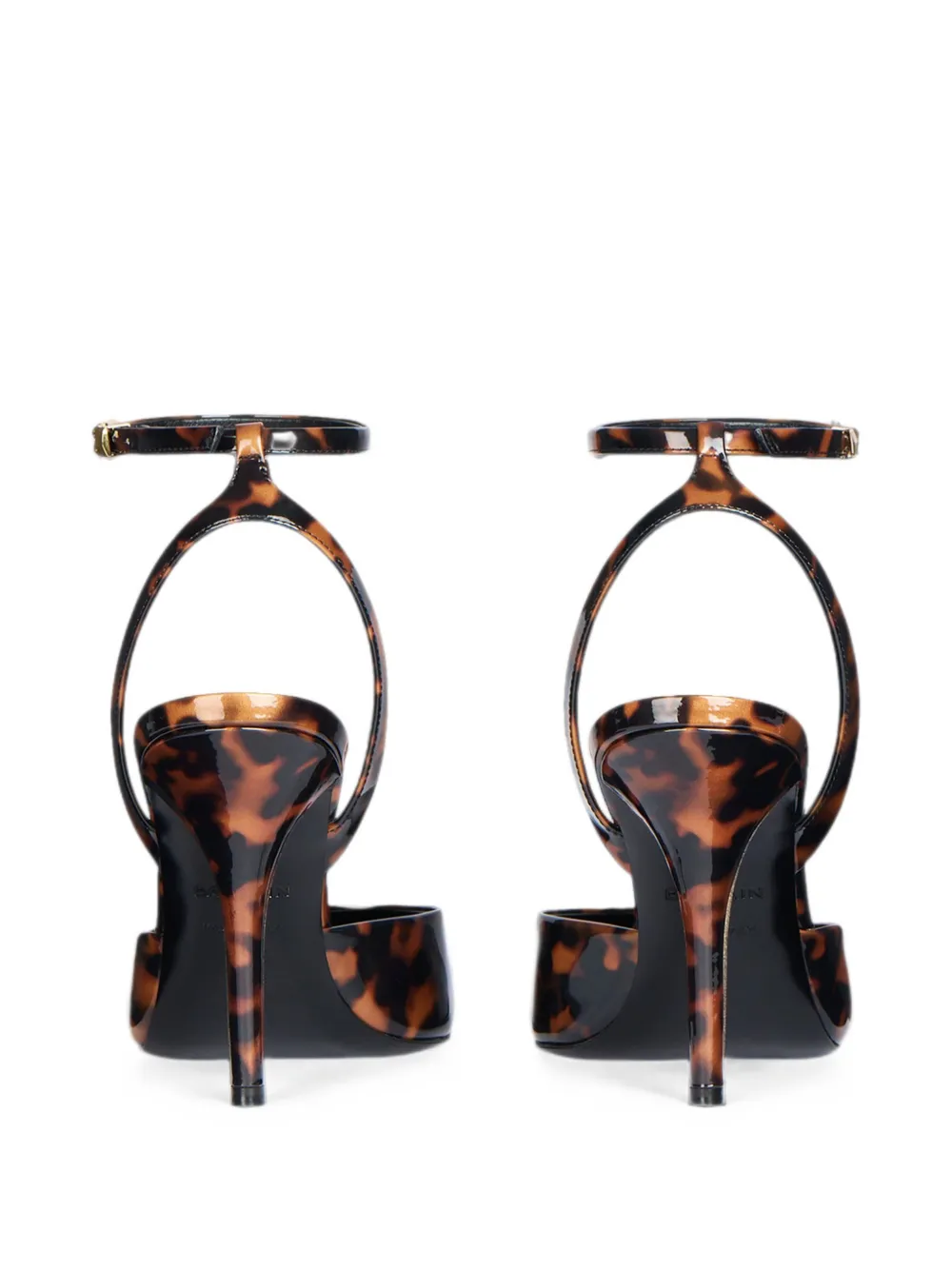 Balmain Lakleren pumps met print Bruin
