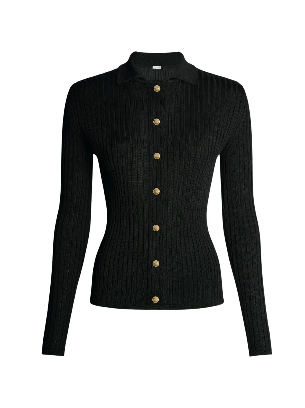 Balmain Cardigan a coste - Nero