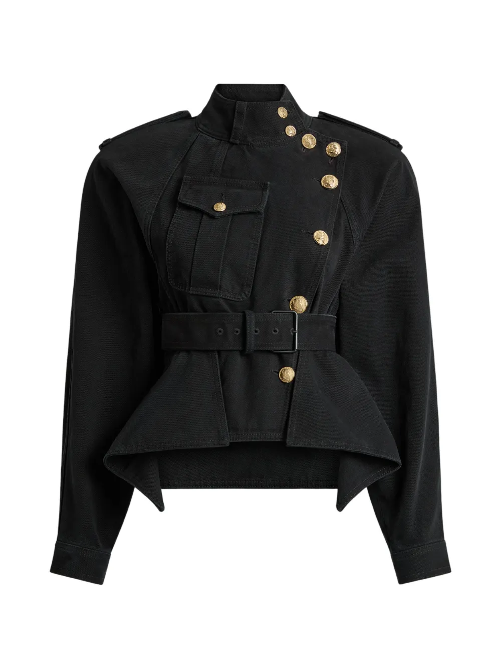 Balmain denim peplum jacket