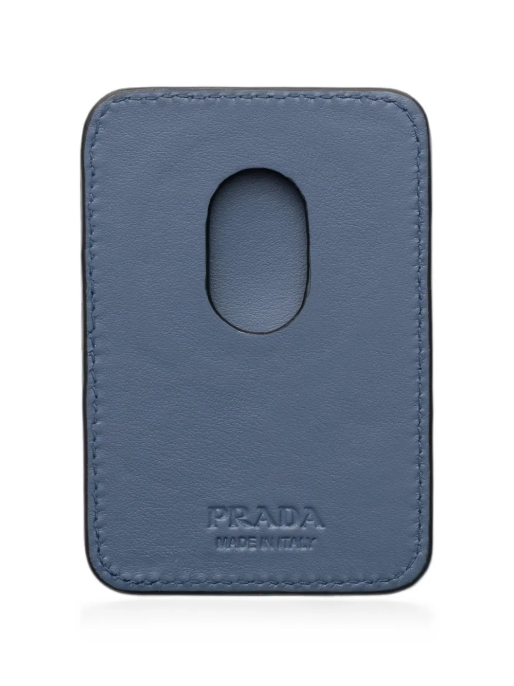 Prada Portacarte in pelle Saffiano - Blu