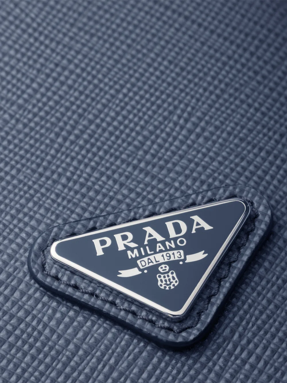 Prada Saffiano leren pasjeshouder Blauw
