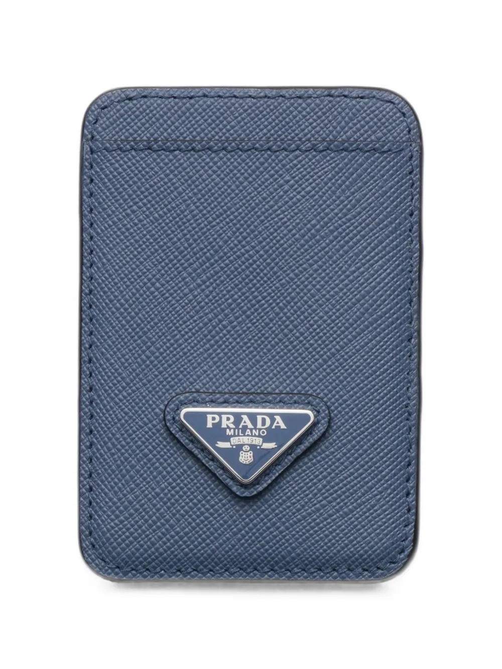 Prada Saffiano leren pasjeshouder Blauw