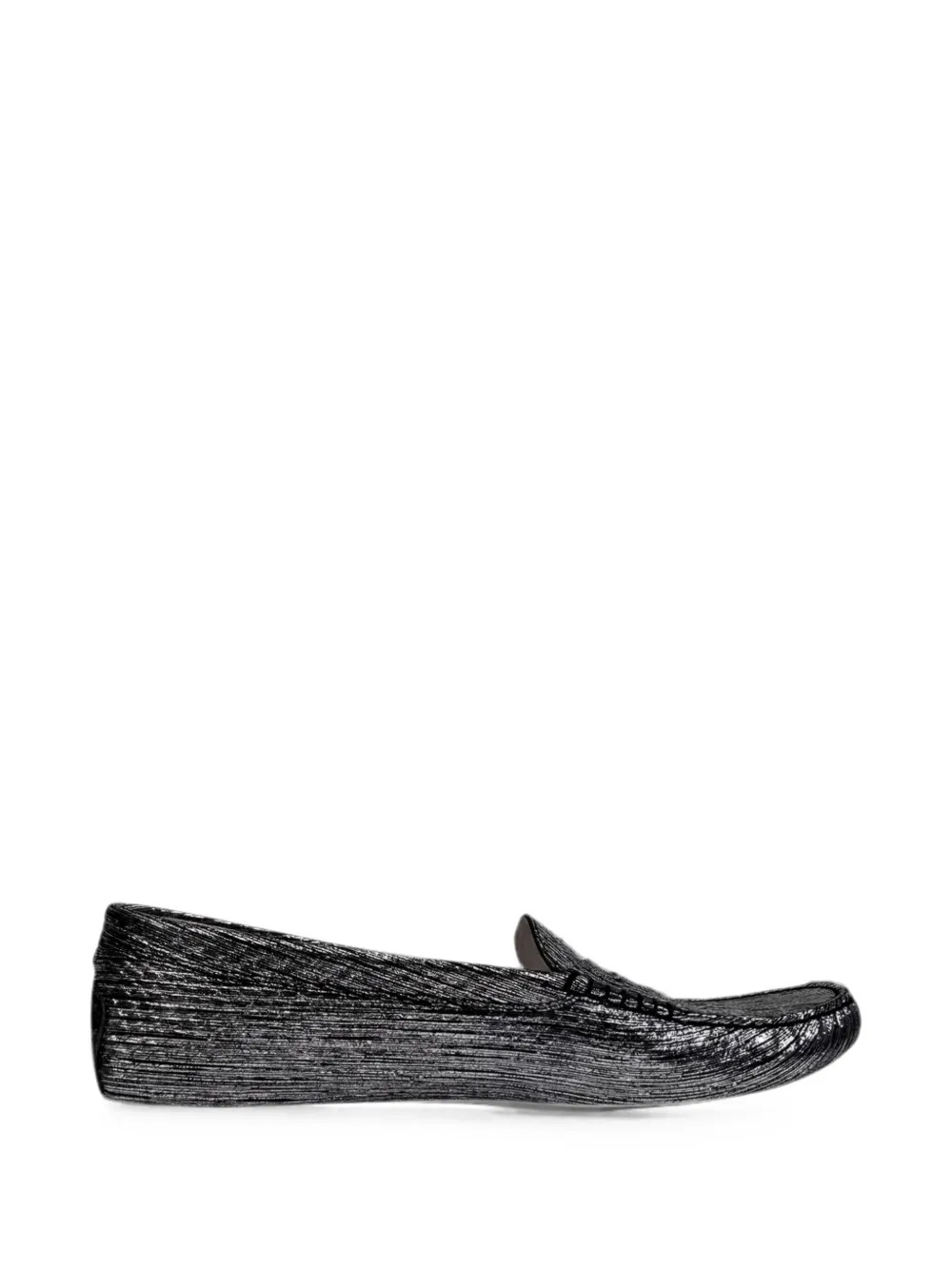 Tod's Vintage Penny-Loafer mit Metallic-Details - Silber