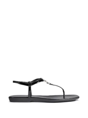 Jil Sander Cage フラットサンダル | ブラック | FARFETCH JP