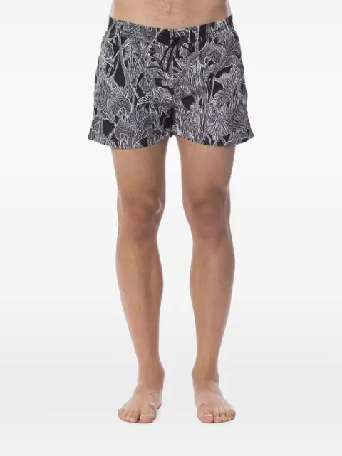 Roberto Cavalli floral-print drawstring swim shorts