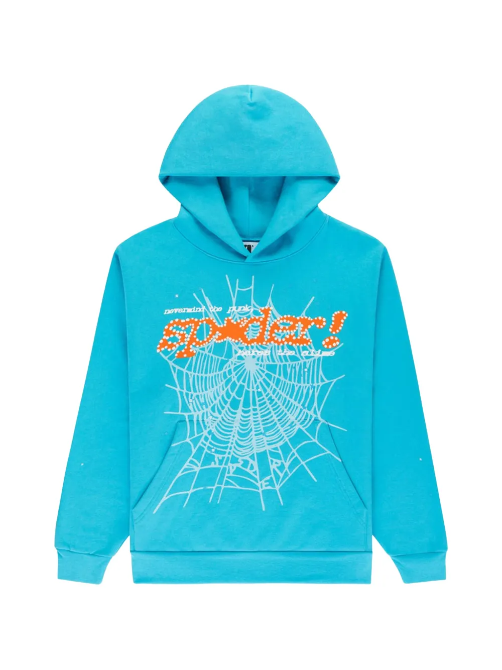 SP5DER Punk V2 graphic-print hoodie - Blau
