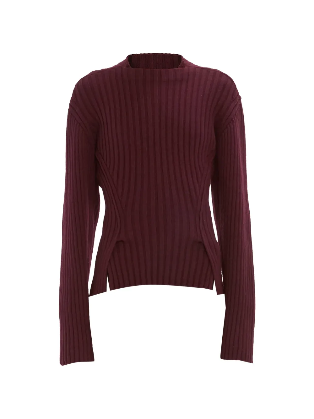 Victoria Beckham ribbed-knit cut-out sweater - Rosso