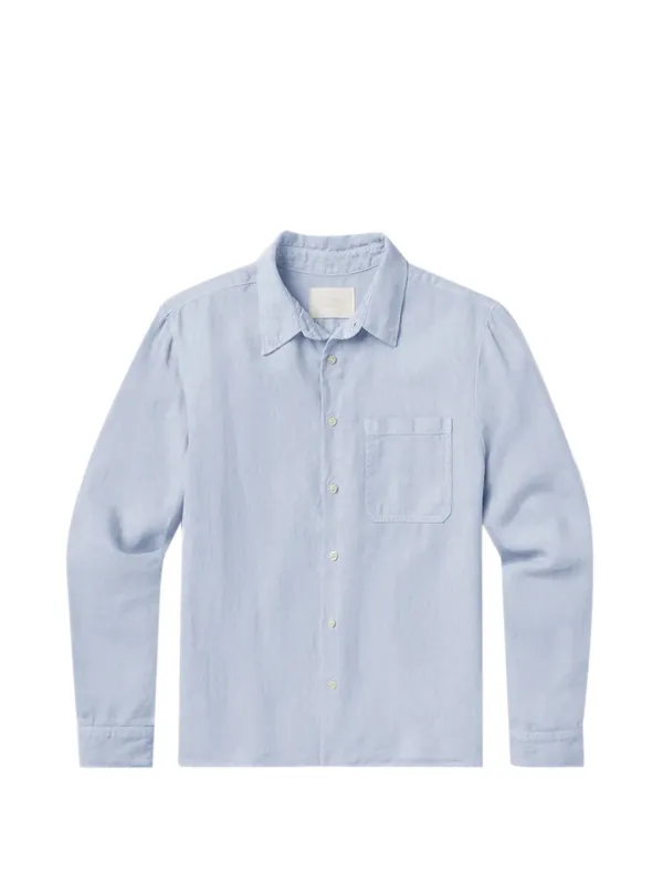 Citizens of Humanity Single Pocket Work Long-sleeve Shirt in Blue