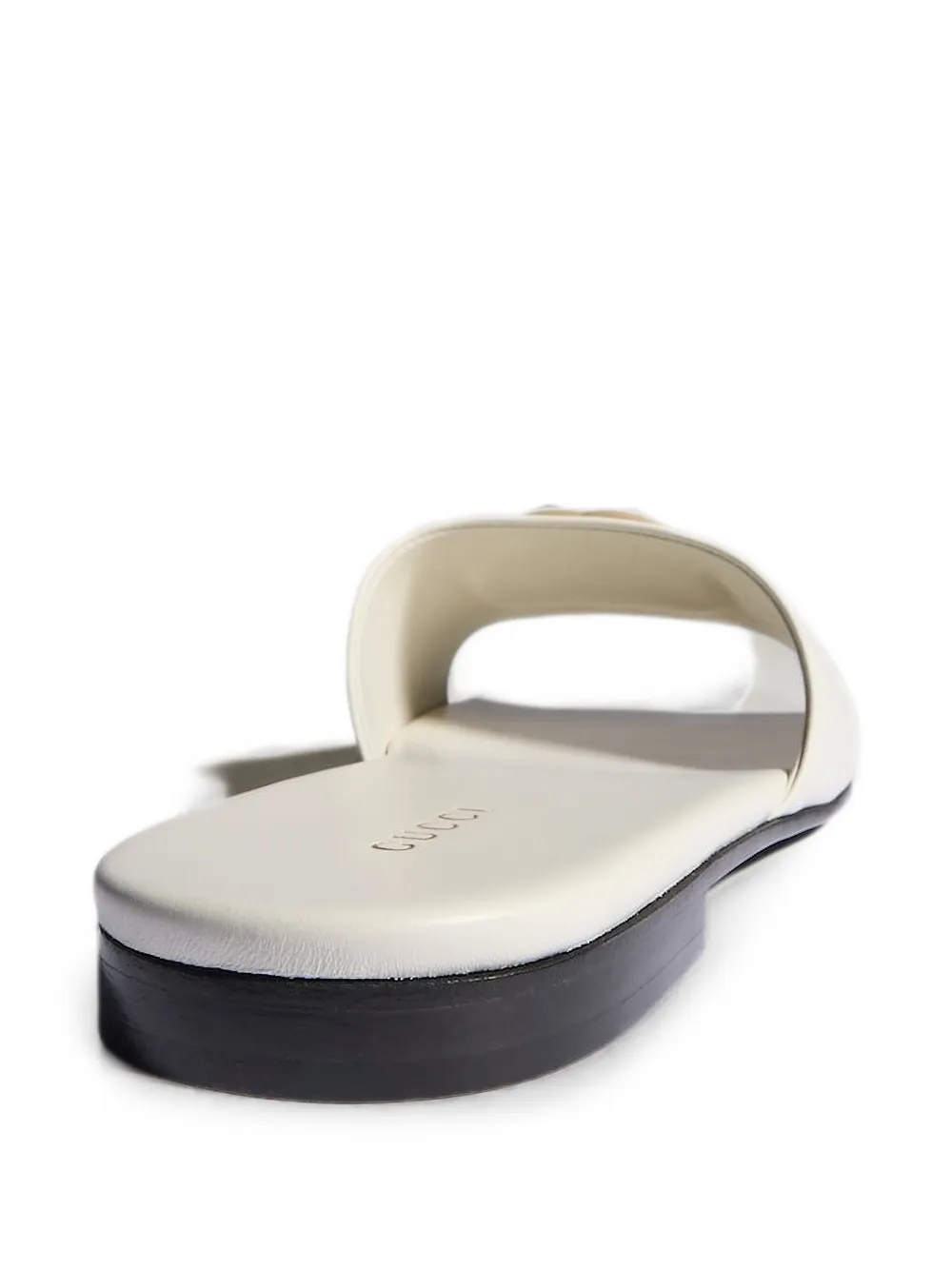 Gucci Double G leather slippers Wit