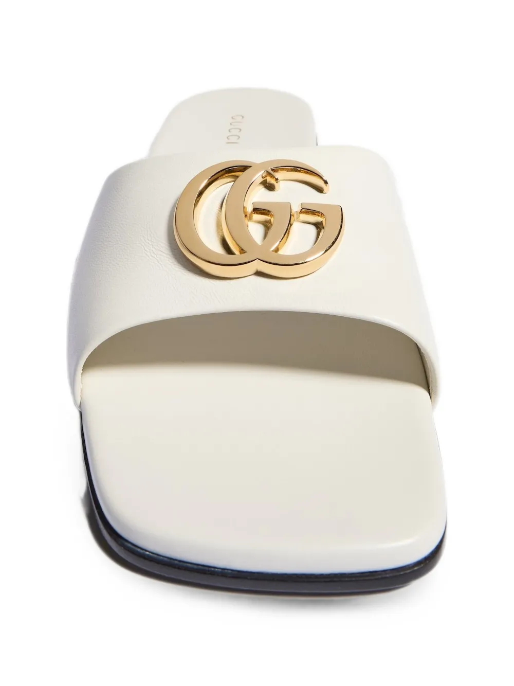 Gucci Double G leather slippers Wit