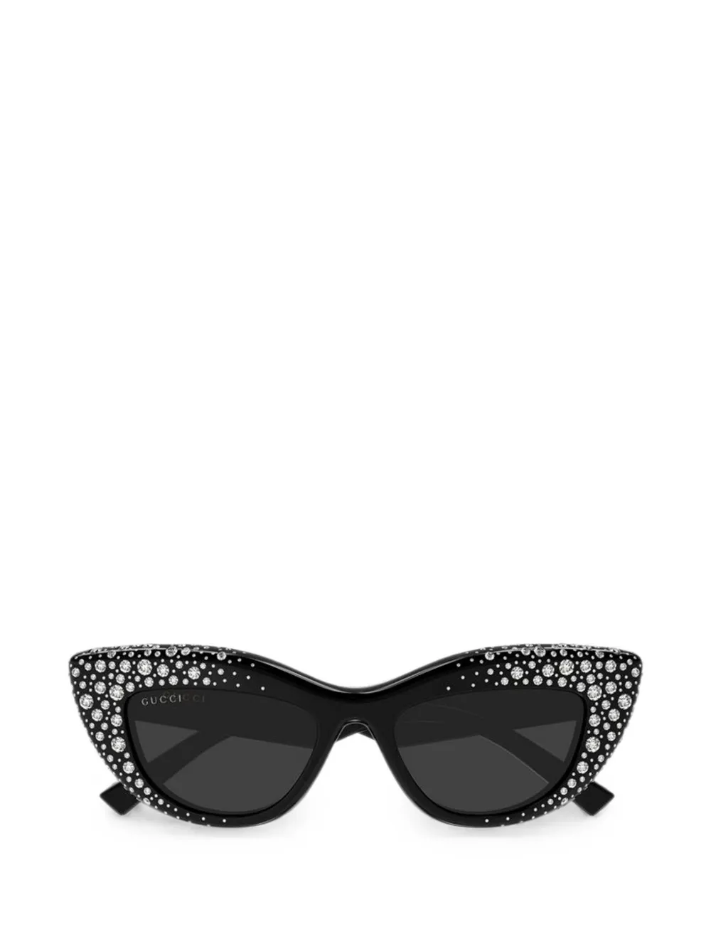 Gucci Eyewear Occhiali da sole cat-eye con decorazione - Nero