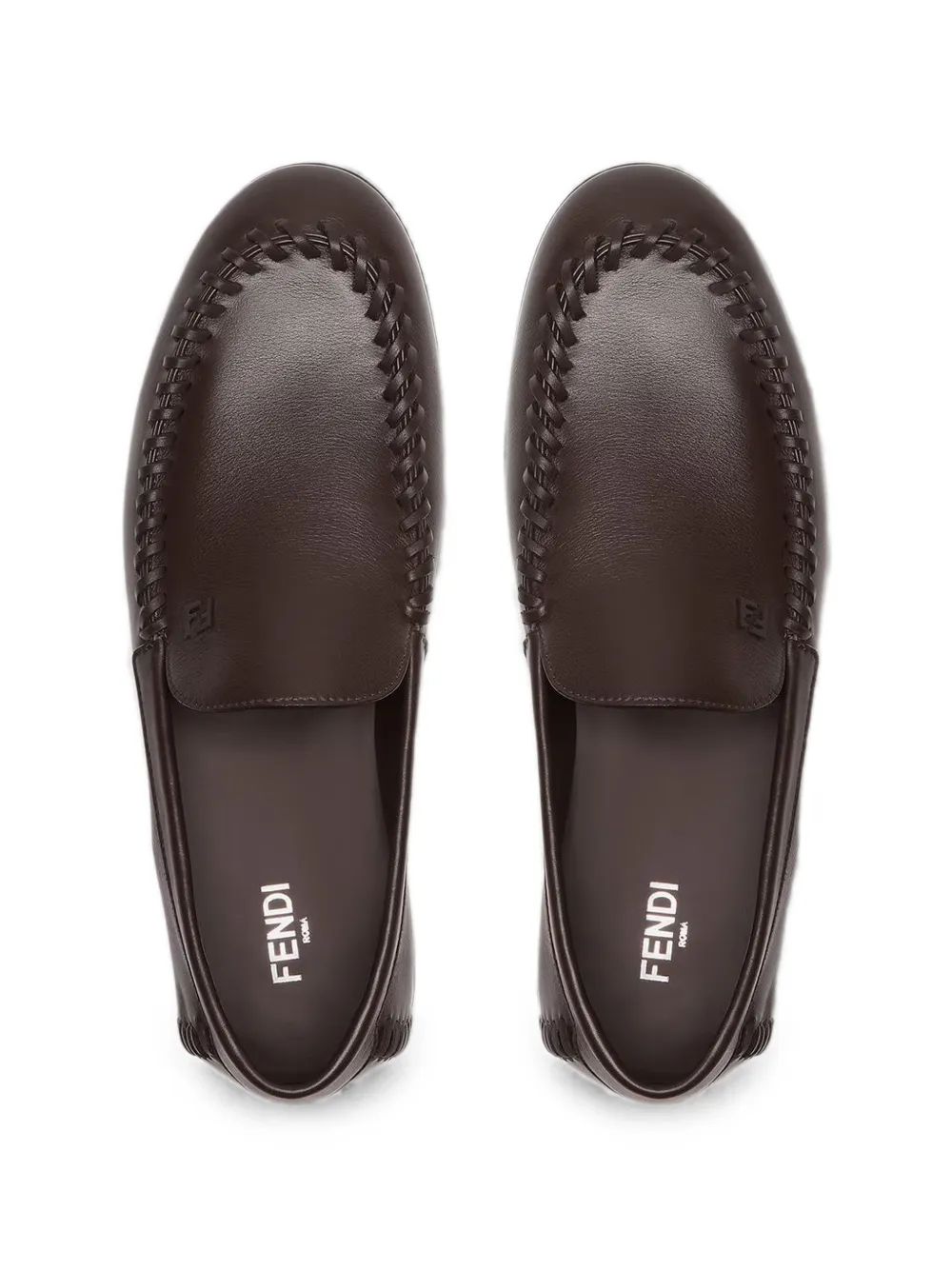 FENDI whipstitch-detail loafers Bruin