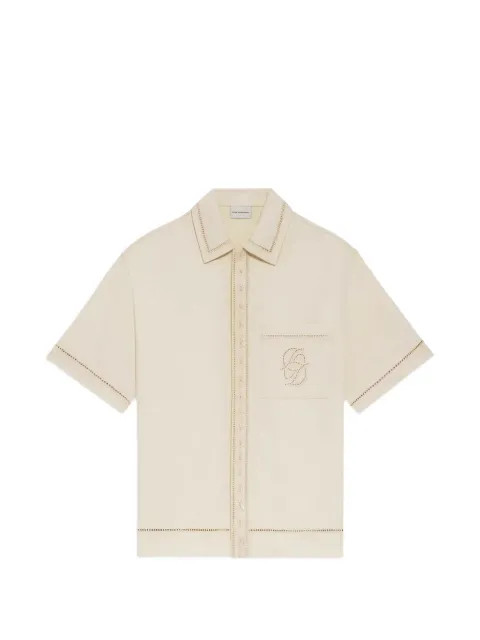 Drôle De Monsieur D mirror embroidery cotton shirt