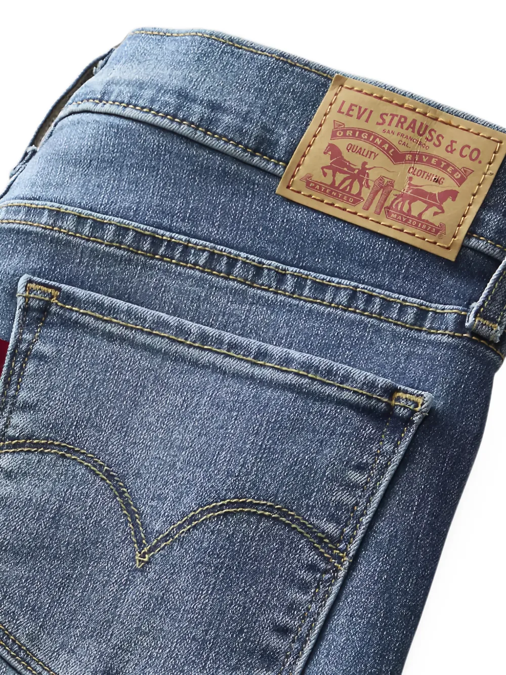 Levi's 314 Shaping straight jeans Blauw