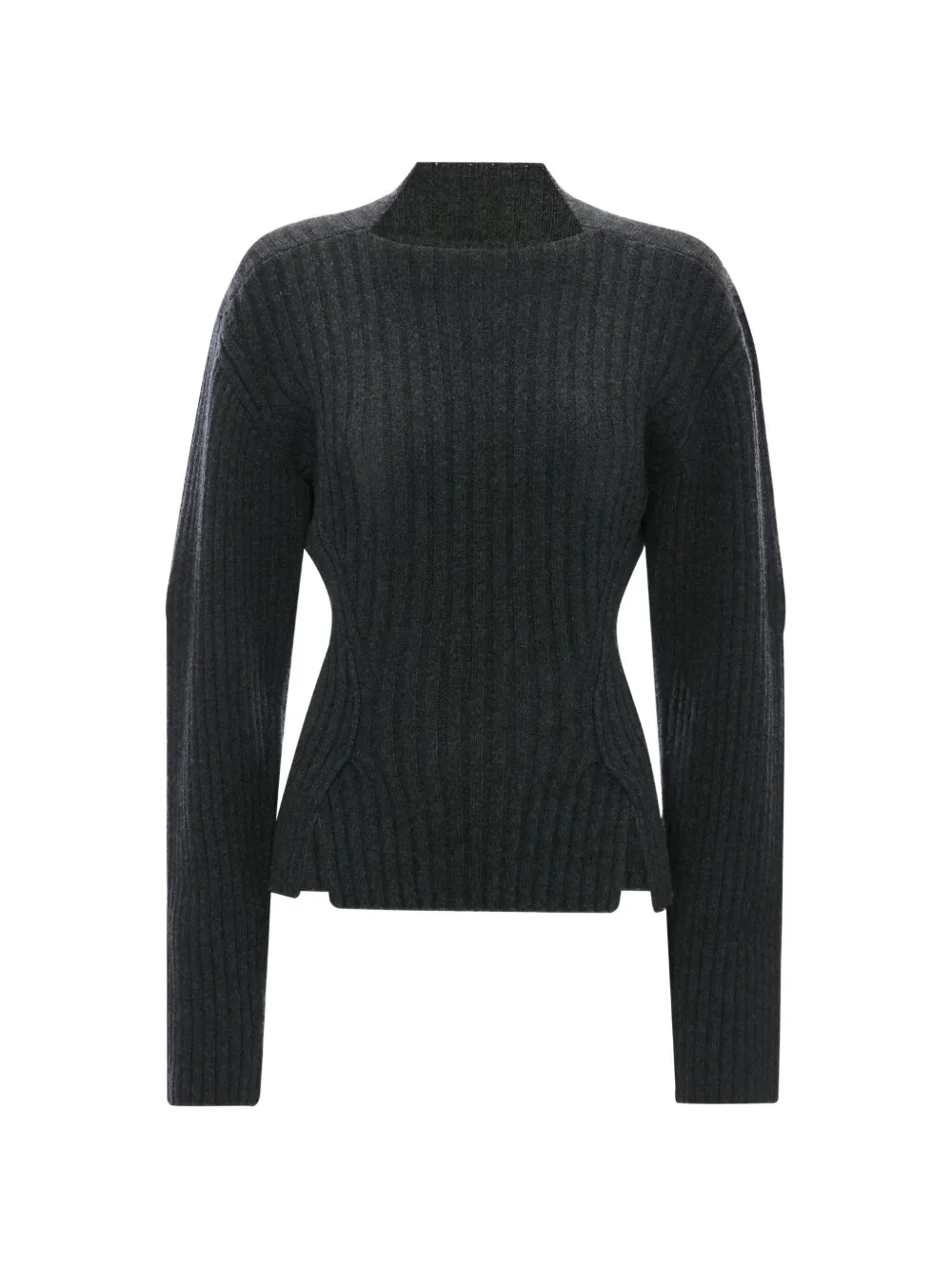Victoria Beckham Maglione in lana merino a coste - Grigio